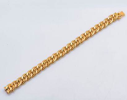 
Bracelet with double curb chain link in...