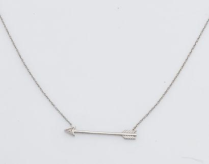 Necklace in white gold 9 carats (385 thousandths)...