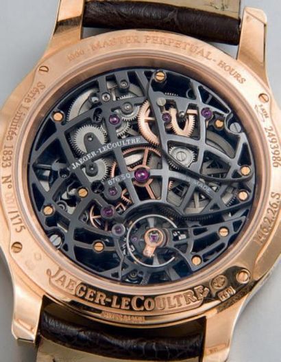 JAEGER-LeCOULTRE (MASTER EIGHT DAYS PERPETUAL SQUELETTE / OR ROSE COLLECTION 1833),...
