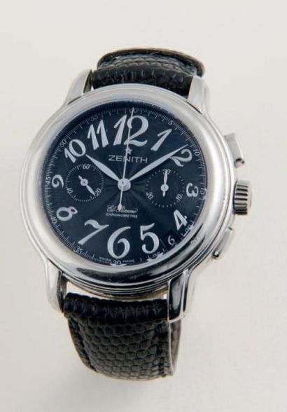 ZENITH (CHRONOGRAPHE STAR), vers 2007 Montre chronographe de taille medium en acier...