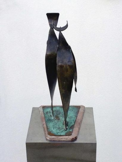 Guy LARTIGUE (né en 1927) Les ombres, vers 1959 Sculpture en cuivre et laiton signée...