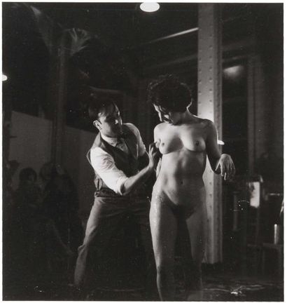 Vera Cardot et Pierre Joly (XX) Yves Klein,1962 Journée de travail avec le feu dans...