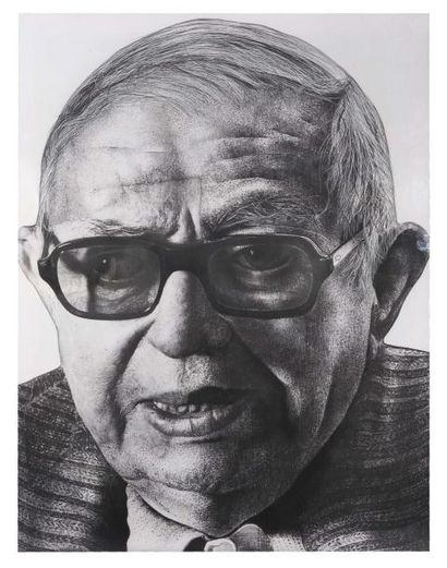 Ruth FRANCKEN (1924-2006) Teil2: Jean Paul Sartre Impression photographique sur toile,...