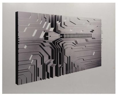 Yves MILLECAMPS (né en 1930) Relief Photographie contrecollée sur plaque d'aluminium,...