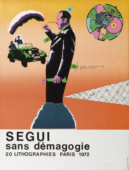 Antonio SEGUI (né en 1934) Sans démagogie, 1972Portefolio en couleurs de 20 lithographies...