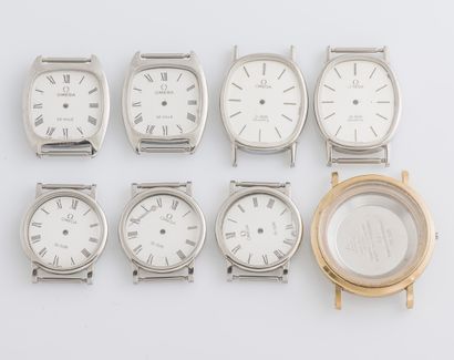 OMEGA OMEGA

Lot of seven steel De Ville ladies' watch cases and dials from the 1980's...