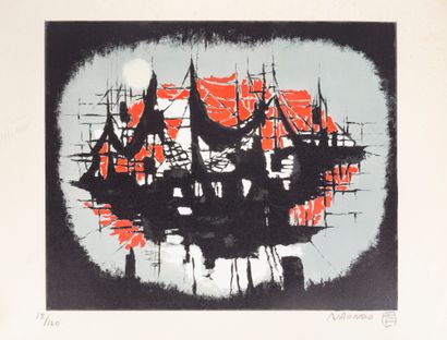 Naondo NAKAMURA (1905-1981) Naondo NAKAMURA (1905-1981)

Composition abstraite 

Lithographie...