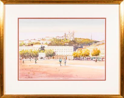 Yvon CRETINON (XX-XXI) Yvon CRETINON (XX-XXI)

View of the Place Bellecour in Lyon

Watercolor...