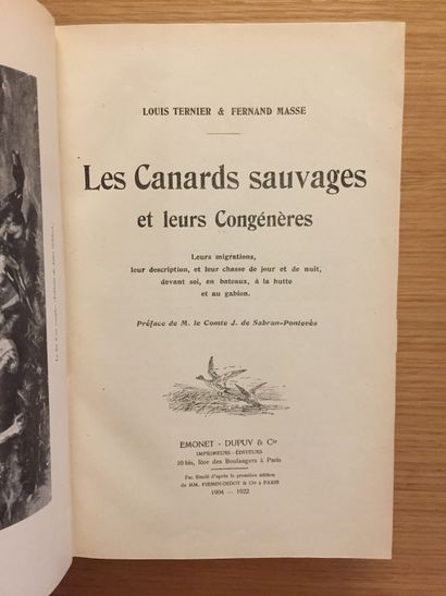 TERNIER & MASSE TERNIER & MASSE. Les canards sauvages et leurs congénères. Paris,...