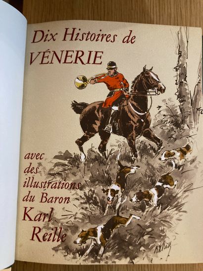null Ten stories of hunting. Paris, Hazan, 1952; in-4, ½ basane with modern corners....