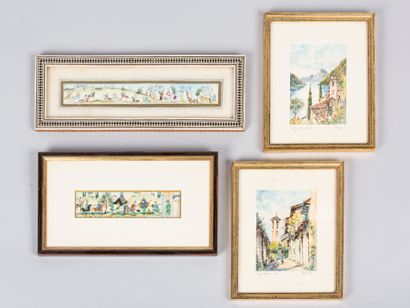 Lot including : 

- Three miniatures in the...