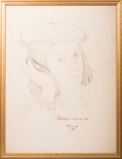 KUNZELMANN, XIXème KUNZELMANN, 19th century 

Portrait of a lady and a man 

Two...