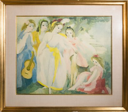 Lot including : Two reproductions of Marie...