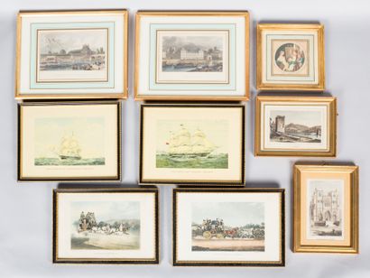 Lot of engravings including : 

- View of...