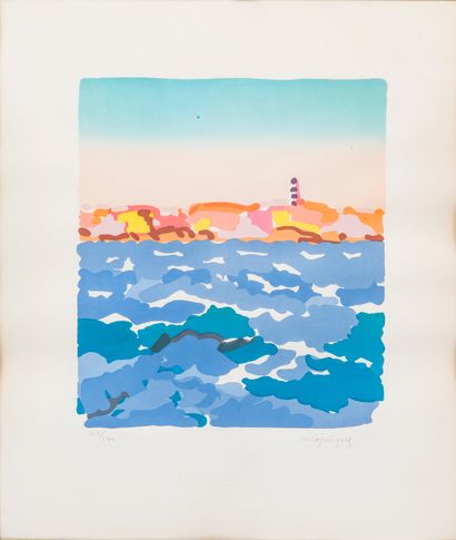 Charles LAPICQUE (1898-1988) Charles LAPICQUE (1898-1988)

The coast of Ouessant

Lithograph...