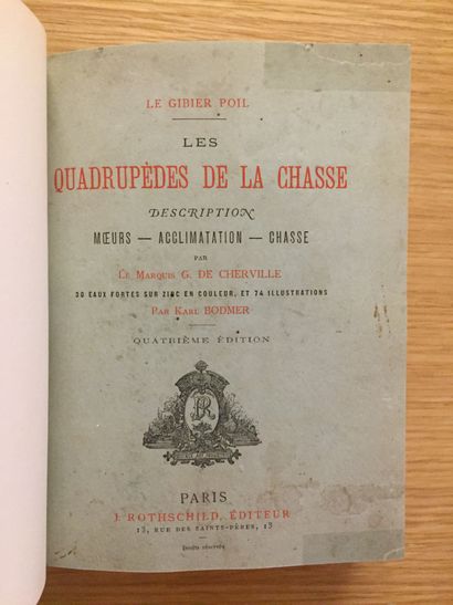 null CHASSE À TIR.— CHERVILLE. Contes de chasse et de pêche. 1878.– CHERVILLE. Les...