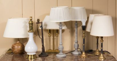null Set of 10 lamp stands of different models