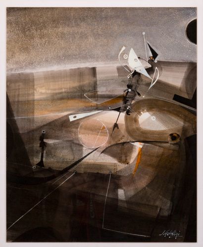 Ecole Contemporaine Contemporary School 

Abstract composition

Ink wash and gouache...