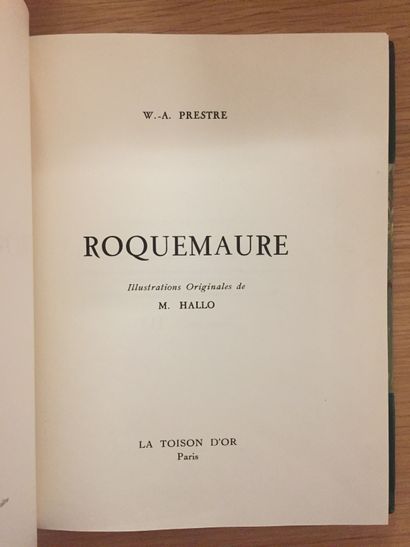 PRESTRE PRESTRE. Roquemaure. Paris, La Toison d'or, 1953; in-4, ½ modern chagrin...