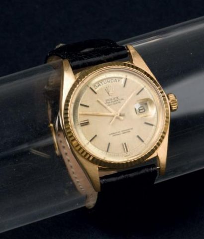 ROLEX (Oyster Perpetual / Day Date - Or jaune), vers 1973 Montre sport d'homme devenue...