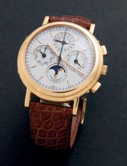 VACHERON CONSTANTIN (Chronographe Patrimony - Quantième Perpétuel / Or jaune réf....