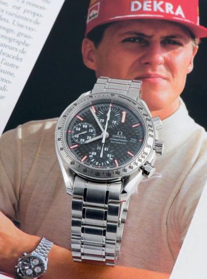 OMEGA (Chronographe Speedmaster Racing / M. Schum acher World Champion), vers 2001...