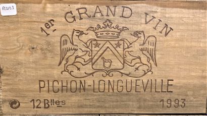 null 1 caisse de 12 bouteilles Château Pichon Longueville, Baron, Pauillac, 1993

Pour...