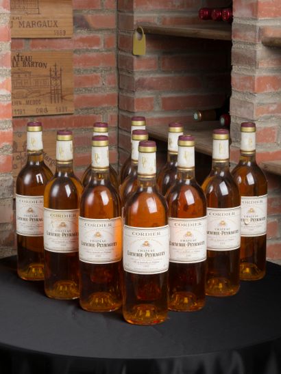 null 11 bouteilles de Château Lafaurie Peyraguey, Sauternes 1995
Bon niveau 
Etiquettes...