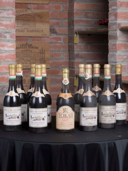 null 12 bouteilles de vin de Hongrie, Château Sarospatak 1988, 1989 et Tokaji 1981...