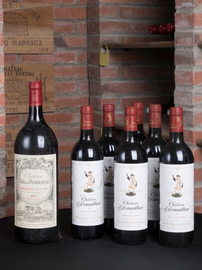 null Lot comprenant : 
- 6 bouteilles Château d'Armailhac Pauillac 1995 
- 1 Magnum...