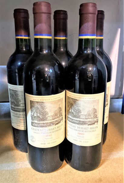 null 5 bottles Château Duhart-Milon, Pauillac, 1990 
Low level neck

For this lot,...