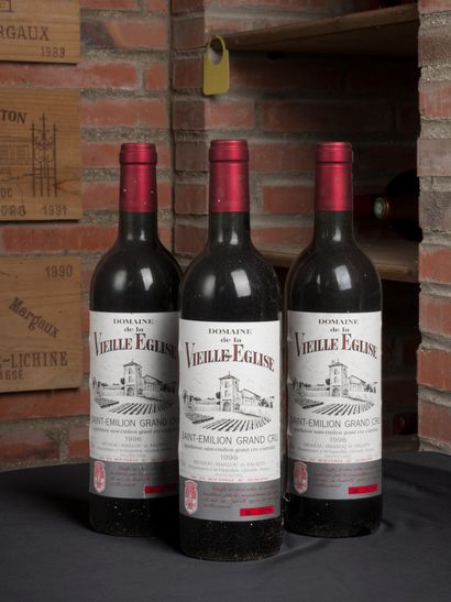3 bottles of Domaine de la Vieille Eglise,...