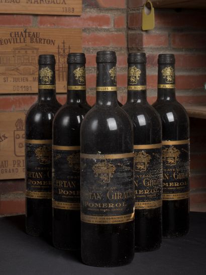 null 6 bottles of Château Certan Giraud Pomerol 1995 
Low level neck 
Damaged caps

For...