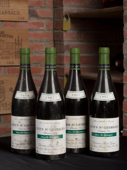 null 4 bottles of Nuits Saint Georges, Domaine Henri Gouges, 1992 
Good level 
Stained...