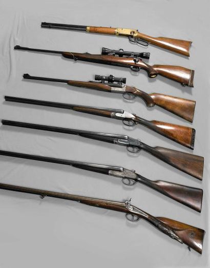 null Fusil de chasse artisanal Saint-Etienne cal. 16.70 (n°1195). Double détente,...