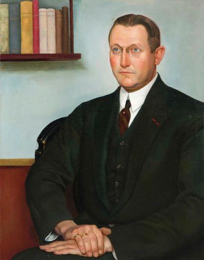 Léonid FRECHKOP (1897-1982) PORTRAIT DE MEDECIN, Huile sur toile, signée et datée...