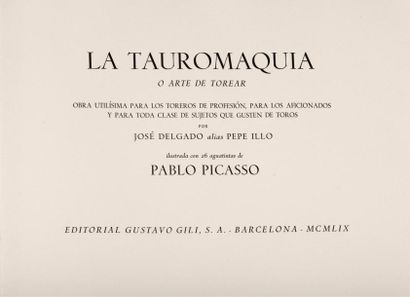 Pablo PICASSO et José DELGADO (dit Pepe Illo) La tauromaquia o arte de torear. Obra...