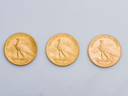 null Lot of three 10 US dollars coins from 1911.
Weight : 50,1 g