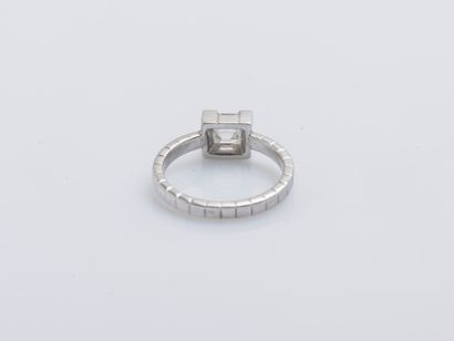 null Ring in 18K white gold (750 thousandths) formed by a transformed Chopard Ice...