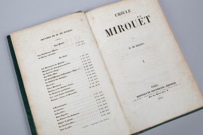 Honoré de BALZAC. Honoré de BALZAC. 
Ursule Mirouët.
Paris, Hippolyte Souverain,...