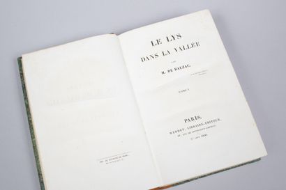 Honoré de BALZAC. Honoré de BALZAC. 
Le Lys dans la vallée.
Paris, Werdet, 1er juin...
