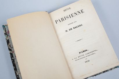 Honoré de BALZAC. Honoré de BALZAC. 
Revue parisienne.
Paris, 1840, petit in-12 relié...