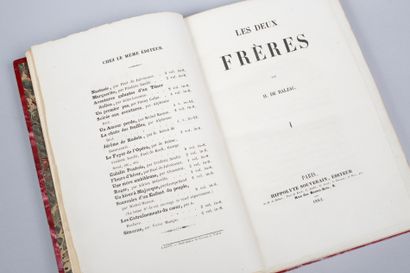 Honoré de BALZAC. Honoré de BALZAC.
Les Deux Frères.
Paris, Hippolyte Souverain,...
