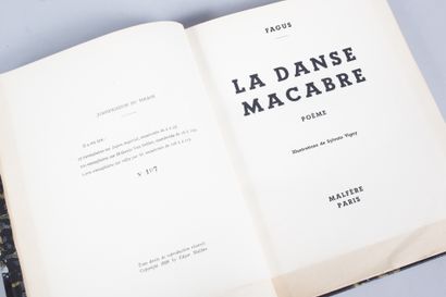 [VIGNY] FAGUS. [VIGNY] FAGUS. 
La Danse Macabre. Poème. 
Paris, Malfère, 1937, in-4...