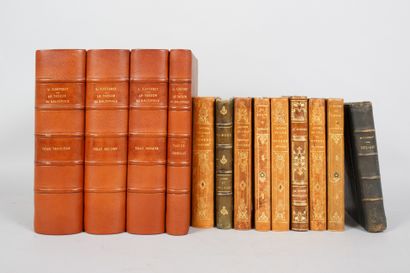 null [LITTÉRATURE] Lot de 14 volumes reliés dont CARTERET Le Trésor du Bibliophile...