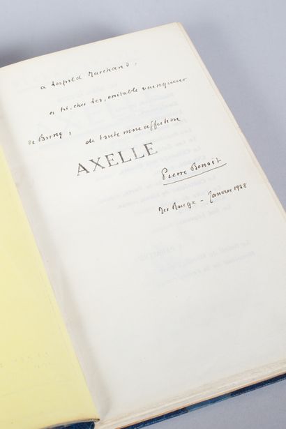 Pierre BENOIT Pierre BENOIT. 
Axelle. 
Paris, Albin Michel, 1928, in-12 relié demi-chagrin...