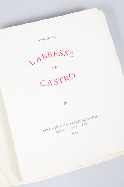 [LEROY] STENDHAL. [LEROY] STENDHAL. 
L'Abbesse de Castro. 38 illustrations de Maurice...