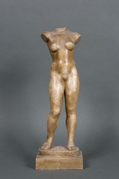 Female headless nude 
Patinated plaster 
H....