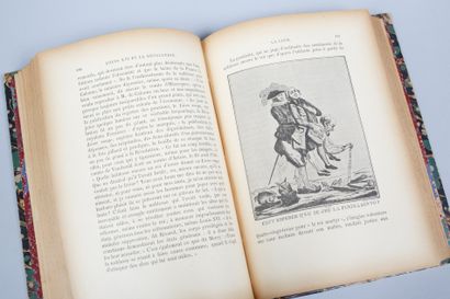 null [DIVERS] Lot de trois volumes reliés comprenant : 
Fables de La Fontaine, illustrées...