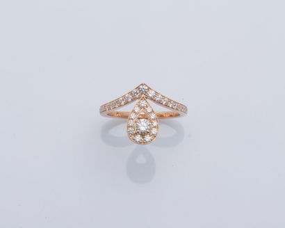 CHAUMET Bague Joséphine Aigrette en or rose 18 carats (750 ‰) sertie de diamants...